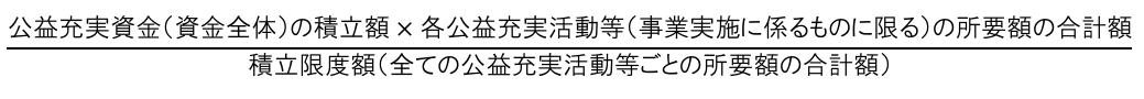 公益充実資金積立